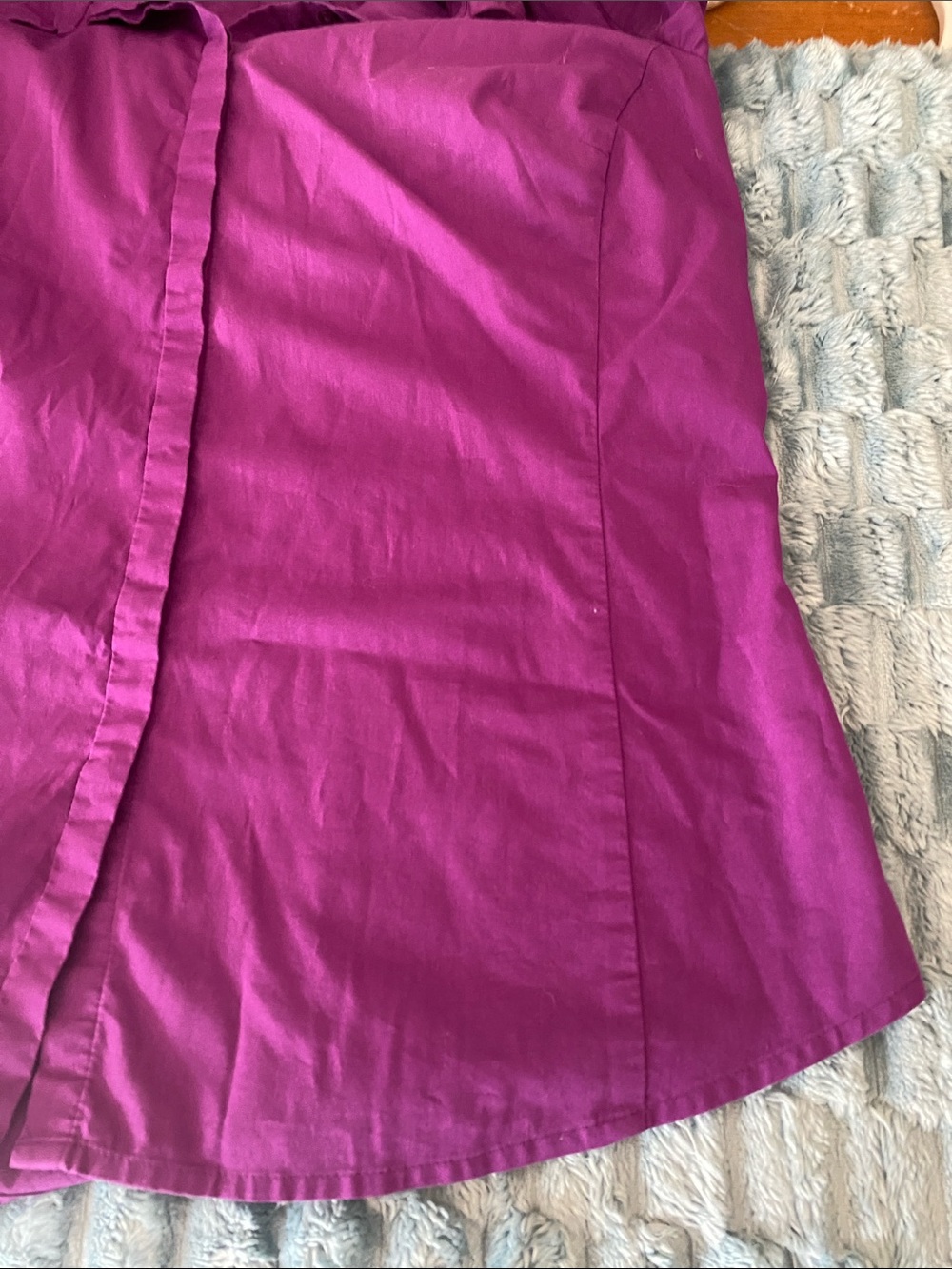 Worthington Stretch Purple Short Sleeve Button Down Blouse Top XL - Picture 4 of 6